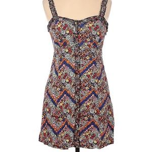 Floral Mini Dress 1970s Style